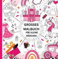 M&auml;dchen-Malbuch-Einh&ouml;rner-Kutsche-Regenbogen-Malen-Malheft-Schenken